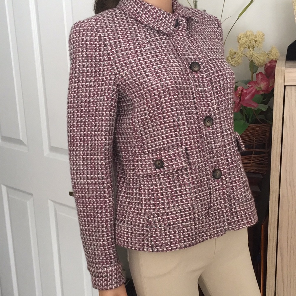 NWOT Talbots Boucle Wool Blend Quite Luxury Blazer Jacket - Picture 7 of 11